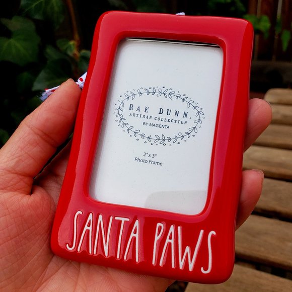 Rae Dunn Other - Rae Dunn SANTA PAWS Picture Frame Ornament NEW!